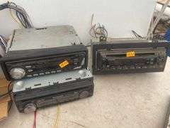 JVC, Kenwood, & Panasonic CD radio players worked when removed, pair of AC filters unused, folding M