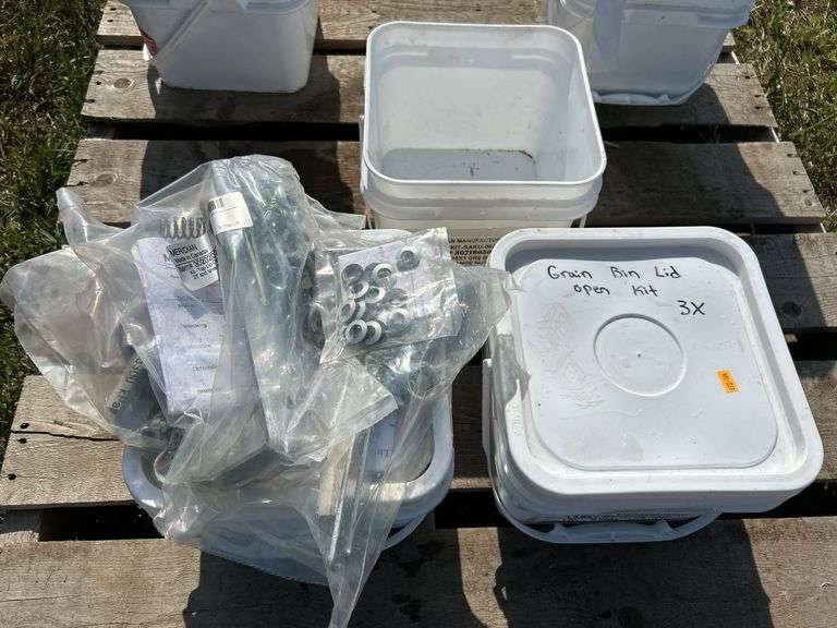 3 pails of Grain bin lid kits (3 kits per pail)