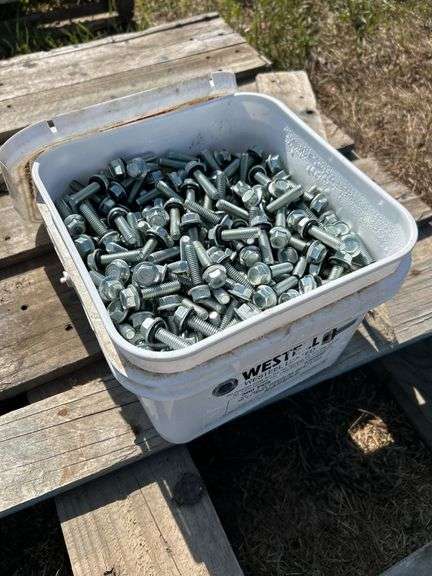 Pail of 3/8”x1-1/2” bin bolts
