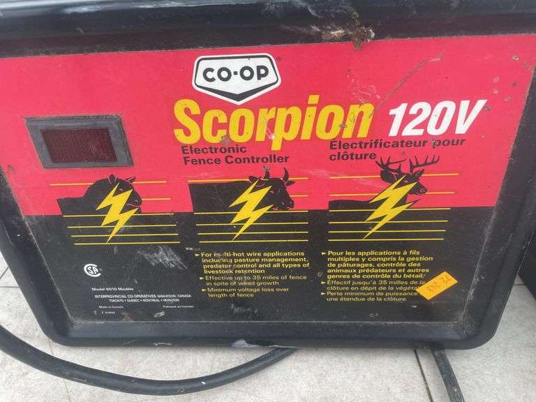 Co-op 120V Scorpion electronic fence controller and a Corral fencer 120V -owners says working