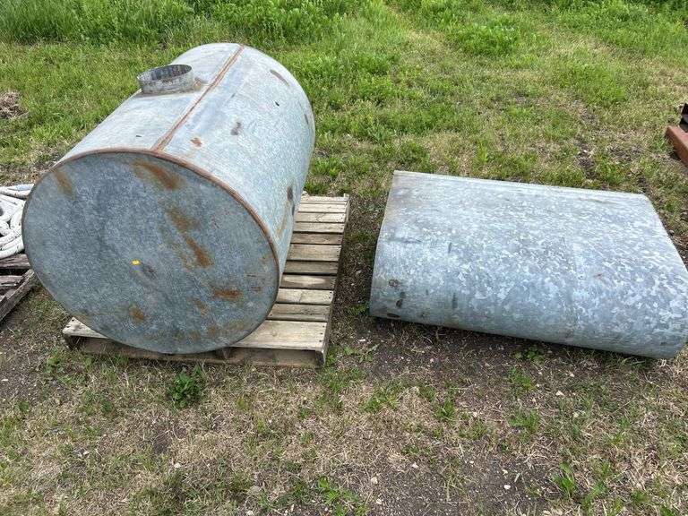 2 galvanized tanks