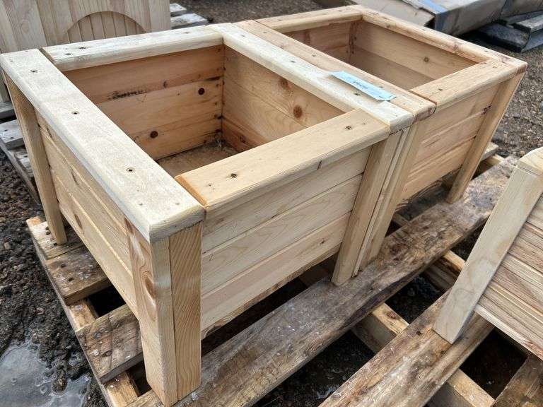 Locally made pair of planters 16x17x13