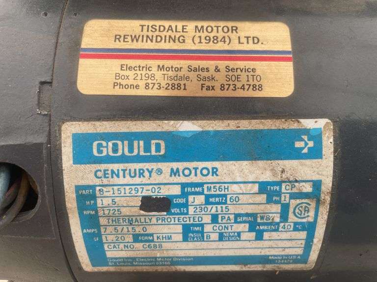 Rebuild 1 1/2hp Gould motor