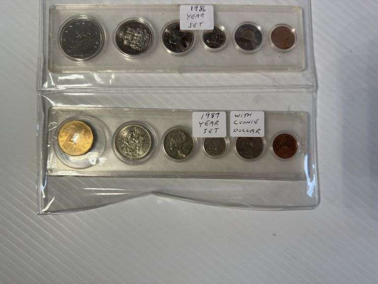 1985 & 1986 & 1987 - with Loonie Dollar