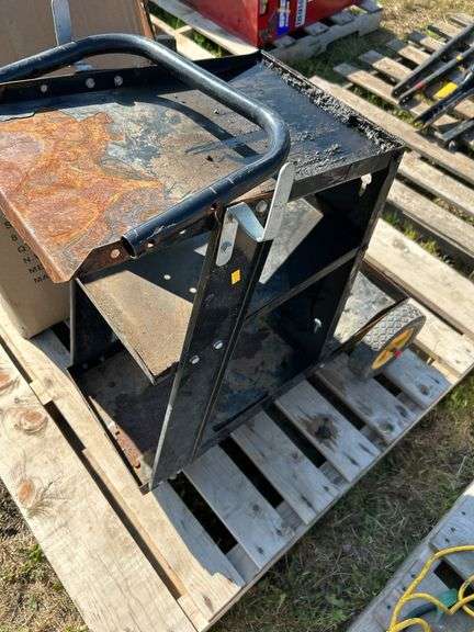 Small welding cart, 8 gal oil drain