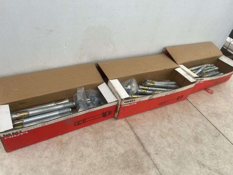 Hilti quik bolt II - 2 boxes of 5/8" x 6" and 1 box of 3/4" x 7"