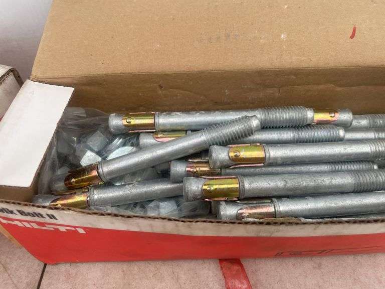 Hilti quik bolt II - 2 boxes of 5/8" x 6" and 1 box of 3/4" x 7"