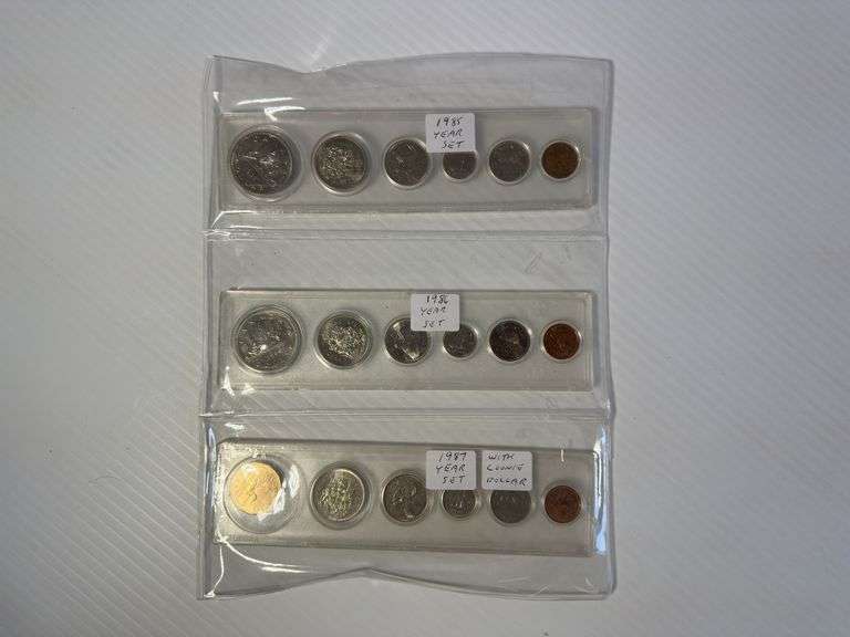 1985 & 1986 & 1987 - with Loonie Dollar