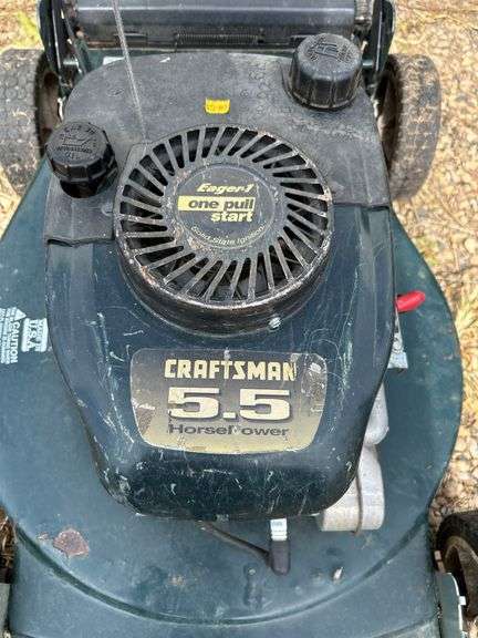 Craftsman 5.5hp 20” rear bag mower - owner says runs