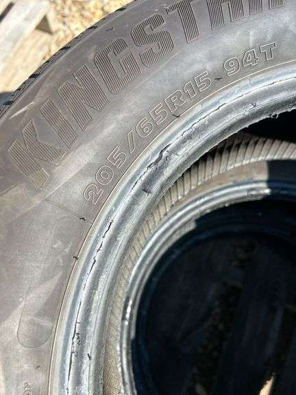 3 tires 205/65R15, 2 ATV tires in very poor condition 25x12.00-9NHS