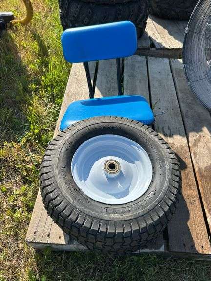 2 tires/rims 16x5.00-8 & swivel boat seat