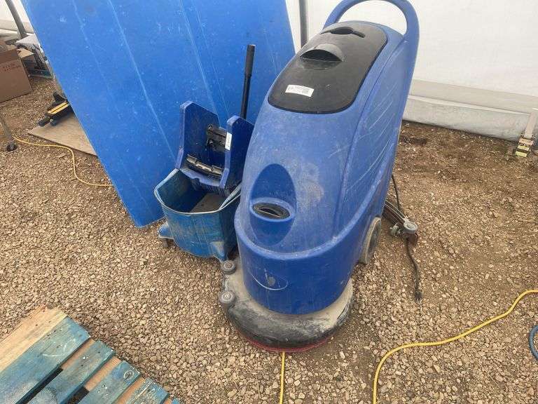 Power Clarke Model CA30 floor scrubber and mop pail - owner says works