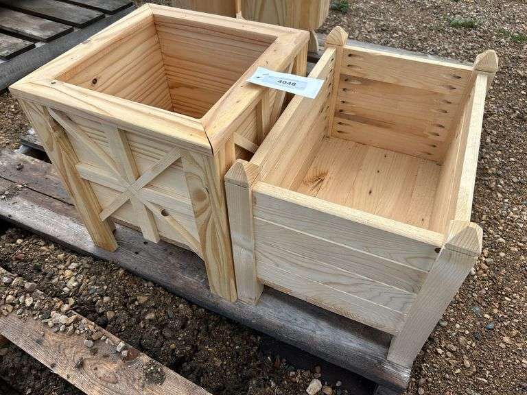 Locally made planter 14x14x16 & planter 12x19x13
