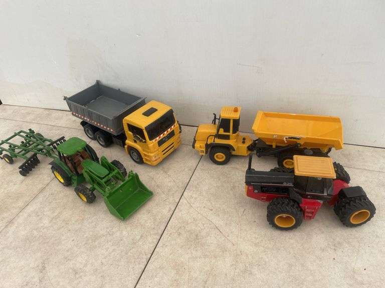 Assorted tractor and truck toys
