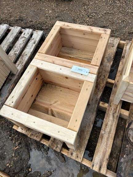 Locally made pair of planters 16x17x13
