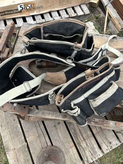 Platform scale, beam scale, jack, tool belts