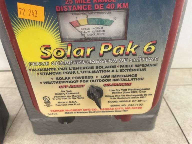 PARMAK - Solar Pak 6 comes with extra battery - owners says in working condition