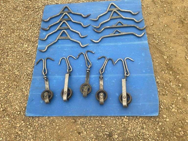 Quantity of meat hanging equipment