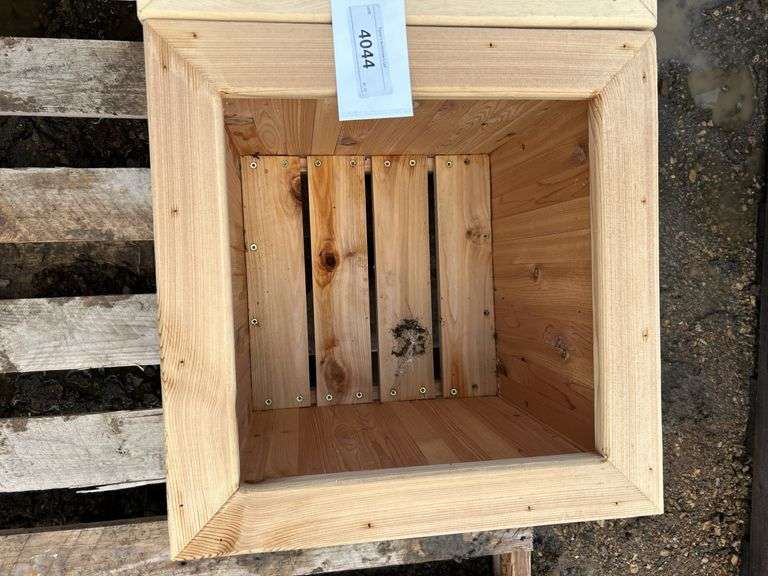 Locally made pair of planters 15x15x16