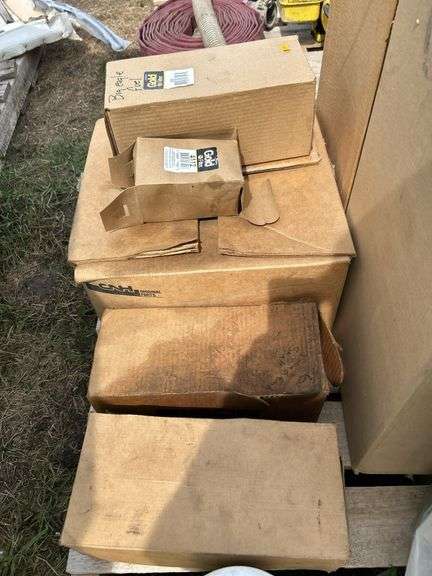 Pallet of misc air filters, winter fronts etc