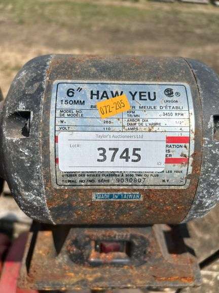 6” bench grinder on stand - condition unknown