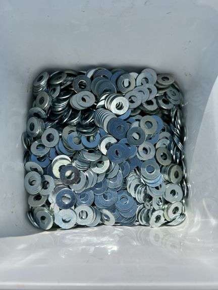 Qty of 3/8” flat washers, qty of 5/16” sealing washers, qty of 3/8” sealing washers
