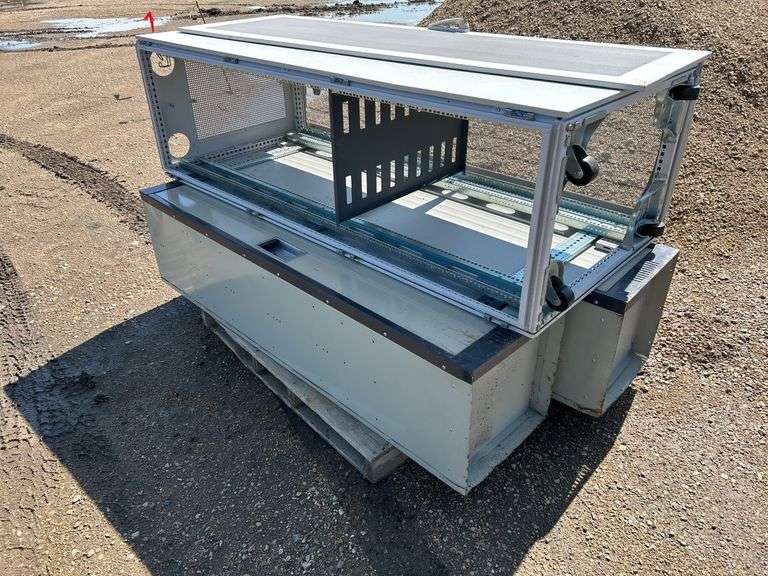 Pair of full length lockers & a rolling type cabinet