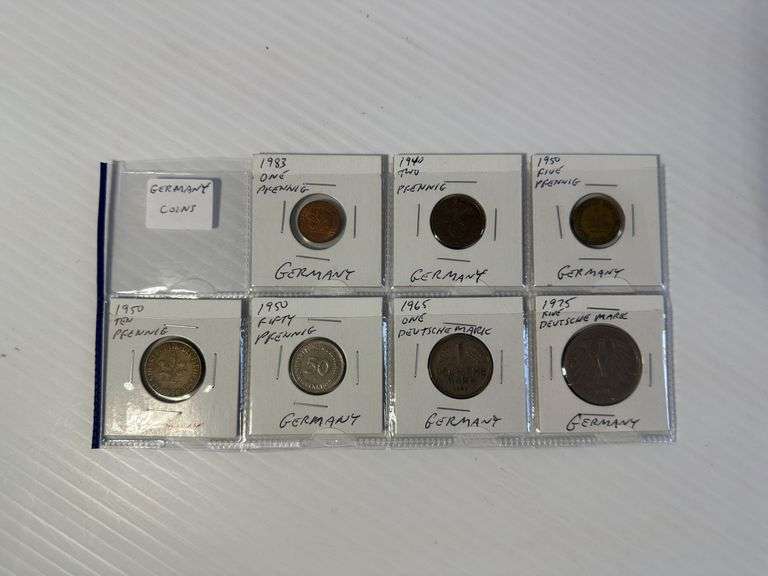 7 - Different Germany Coins - Mixed Dates