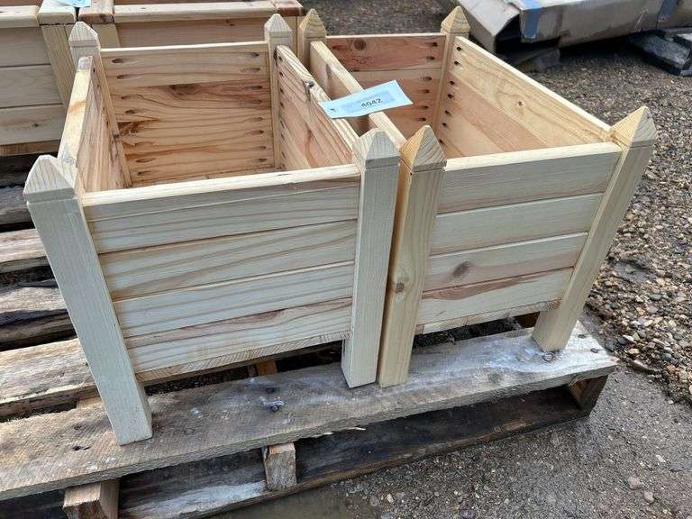 Locally made pair of planters 12x18x13