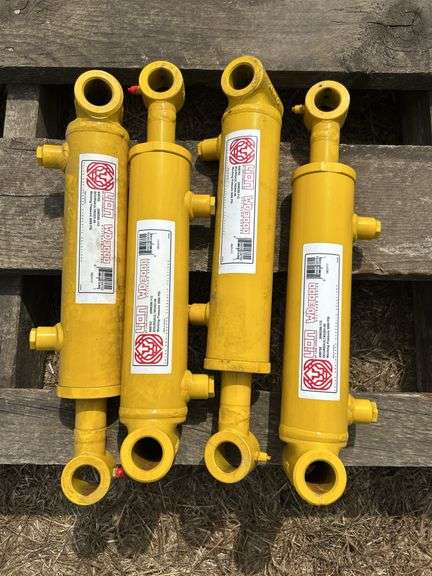 4 small UNUSED Yellow cylinders