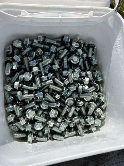 Pail of 3/8”x1 & pail of 3/8”x1-1/4” bin bolts