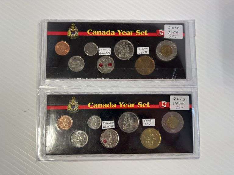 2010 - With Painted Quarter & Sask. Rider's Loonie & 2012