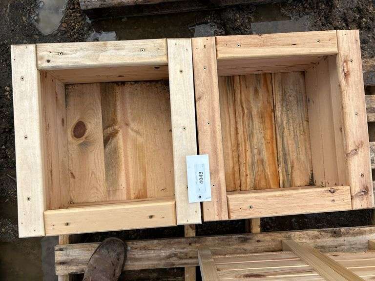 Locally made pair of planters 16x17x13
