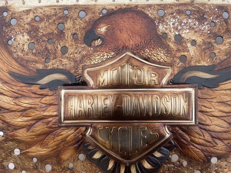 36" x 23" metal picture that lights up and 1 metal parking sign