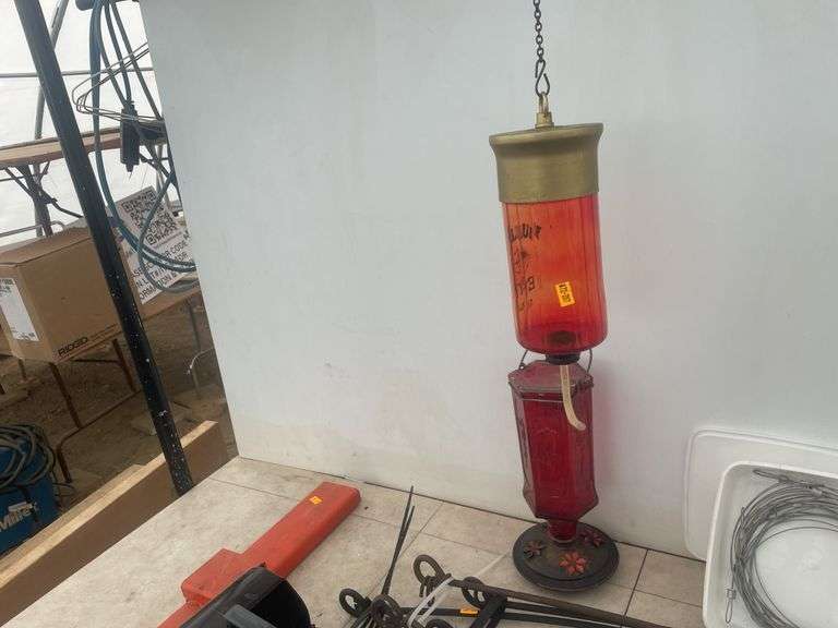 Coyote power rams, 2 foldable lawn chairs, hummingbird feeder, lawn ranger, etc.