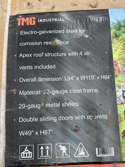 UNUSED 8ft x 10ft Apex Metal shed