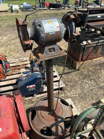 6” bench grinder on stand - condition unknown