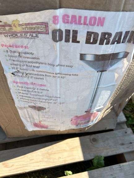 Small welding cart, 8 gal oil drain