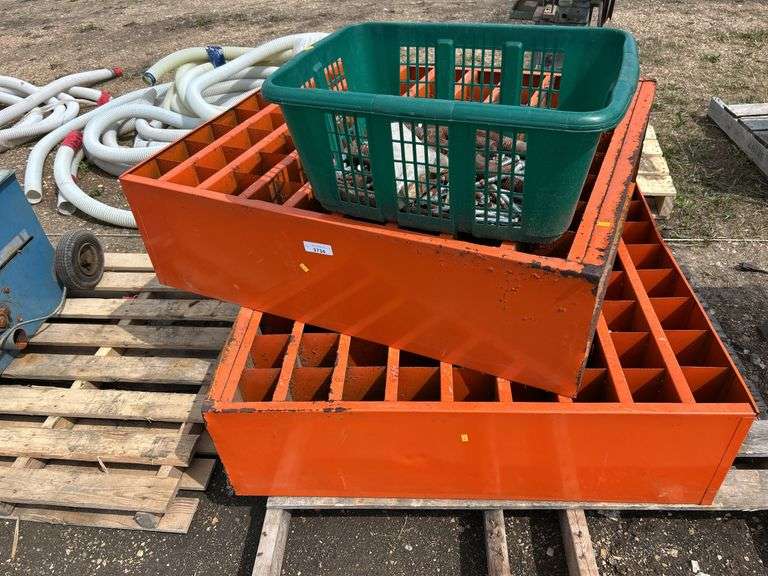 Pair of bolt bins & misc bolts