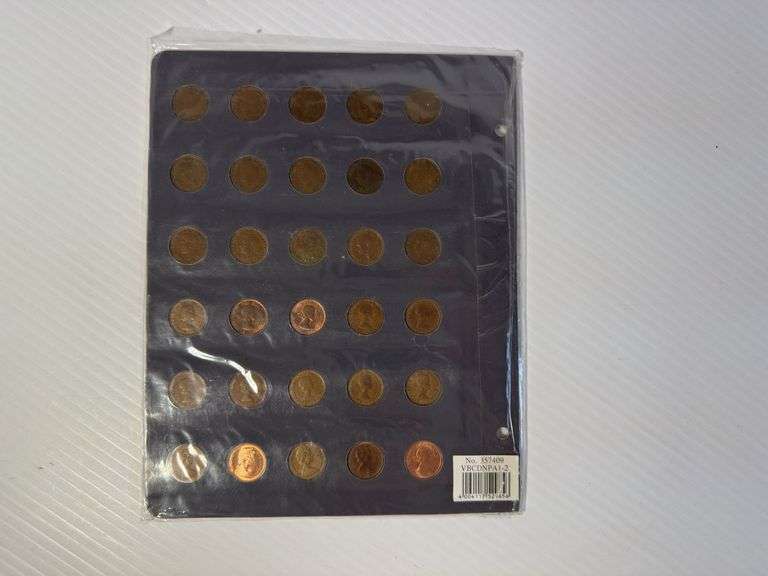 Page of Small Pennies - 1939 to 1968 - Mixed Dates