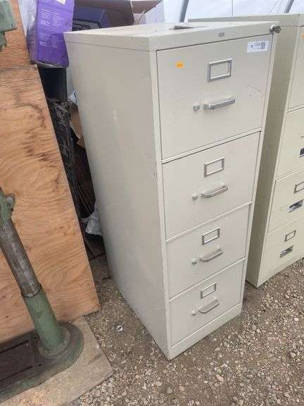 4 drawer filing cabinet with key