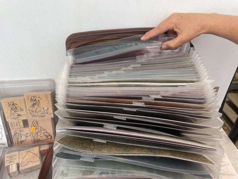 Quantity of stamps and scrap booking paper