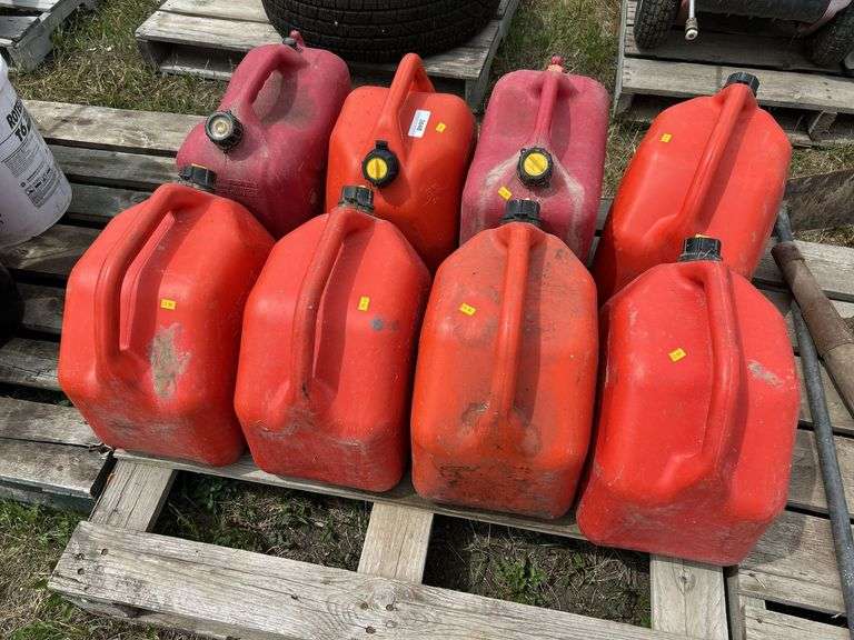 Pallet of gas cans
