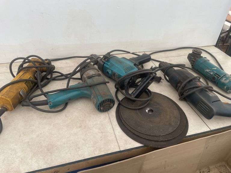 Quantity of working electric tools including drills, impact and grinder