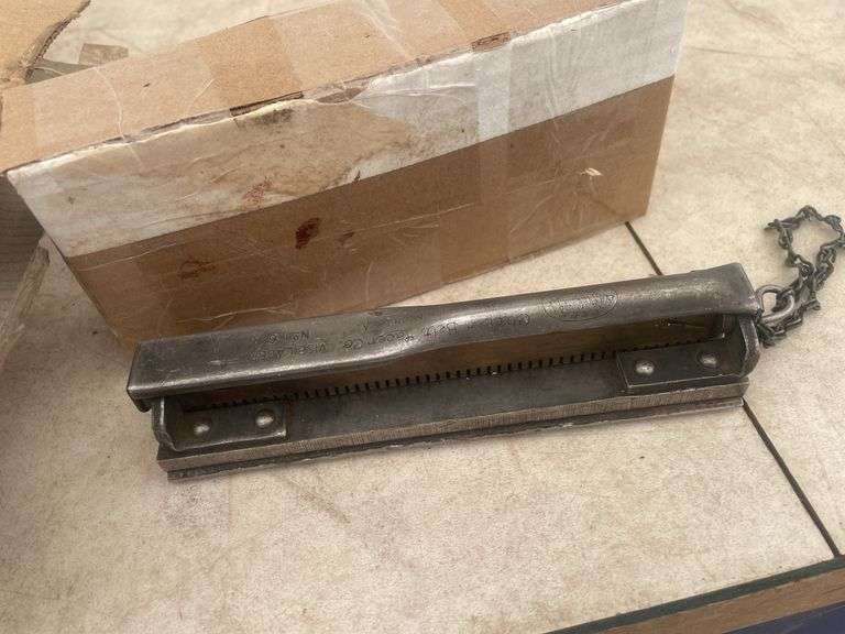 6" belt lacer and a box of 3 1/2" nails