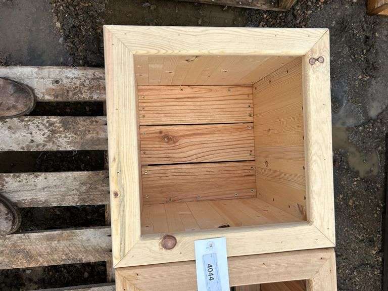 Locally made pair of planters 15x15x16