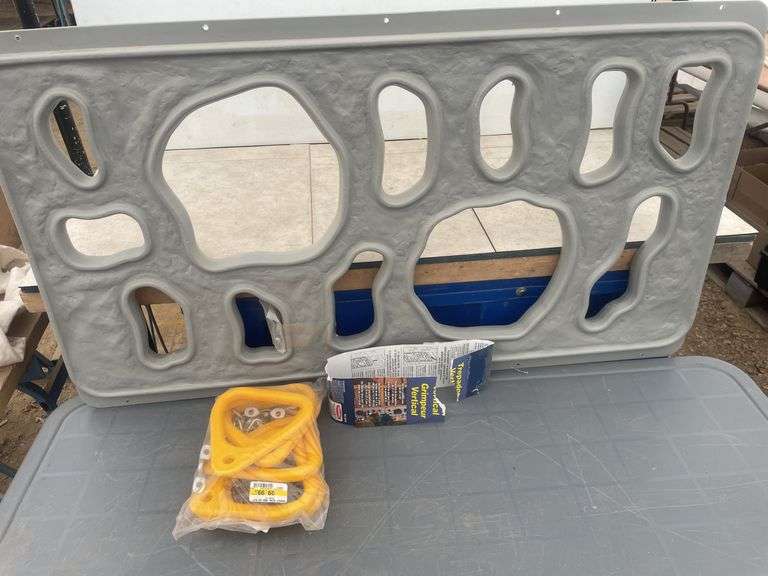 Vertical climbing wall and monkey ring add on kit
