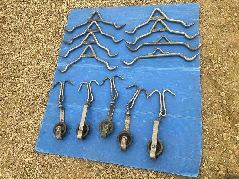 Quantity of meat hanging equipment