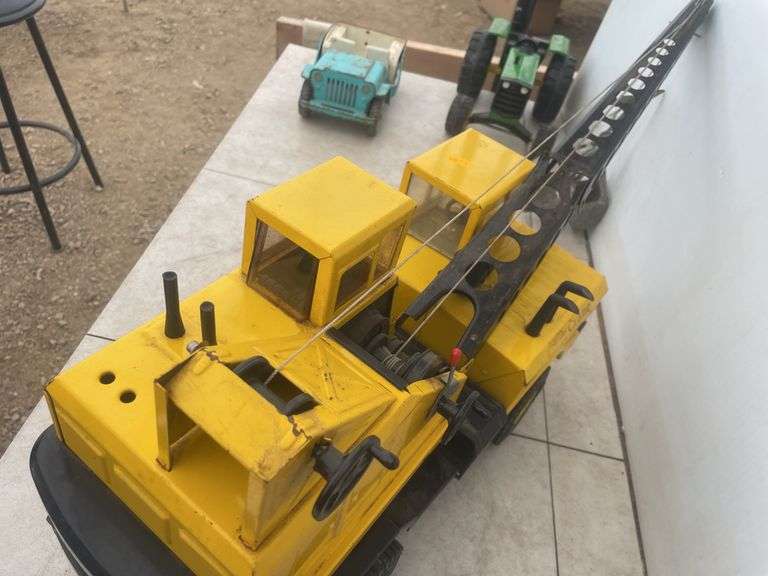 TONKA Crane, TONKA Tractor and a Jeep