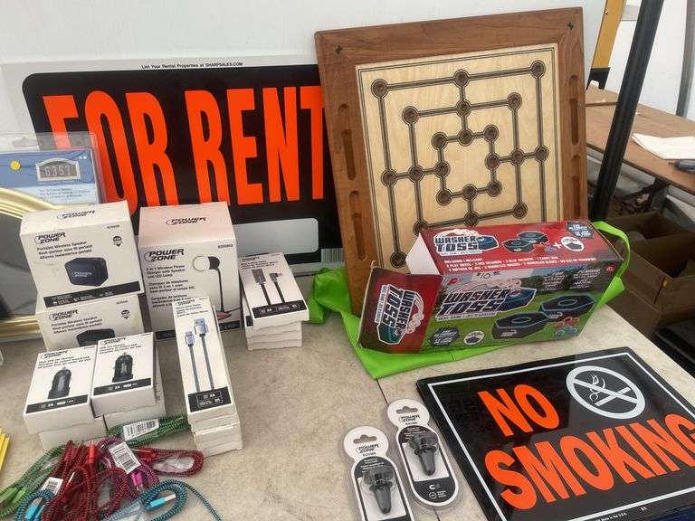 Address plaque, high-viz address sign, Washer Toss game, handcrafted Michaud game, Power Zone 3 in 1